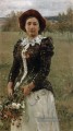 Herbststrauss Porträt von Vera Repina 1892 Ilja Repin